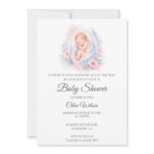 Süße Babyschlaf Baby Shower Einladung