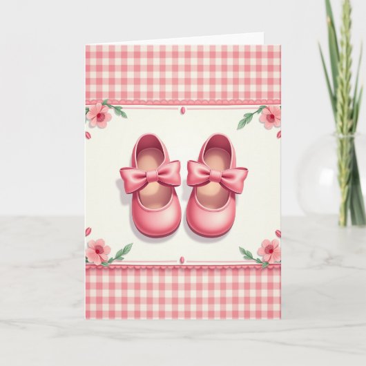 Süße Babyschuhkarte Karte (Vorderseite)