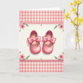 Süße Babyschuhkarte Karte (Gelbe Blume)