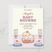 Süße Babyshower-Torte Einladung (Vorderseite)