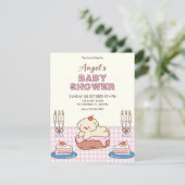Süße Babyshower-Torte Einladung (Stehend Vorderseite)