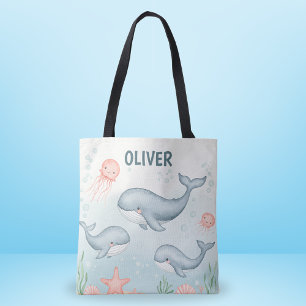 Süße Babywale und Quallen Tasche