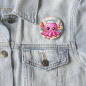Süße Back-Oktopus-Schaltfläche Button (Beispiel)