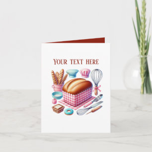 Süße Bäckerei Brot anpassbar Karte