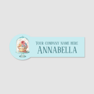 Süße Bäckerei-Cupcake-Name-Mitarbeiter  Namensschild