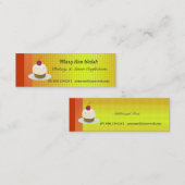 Süße Bäckerei-Kuchen-kleine Kuchen u. Mini Visitenkarte (Vorne/Hinten)
