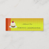 Süße Bäckerei-Kuchen-kleine Kuchen u. Mini Visitenkarte (Rückseite)