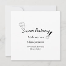 süße Bäckerei mit Liebe gemacht Name Social Media