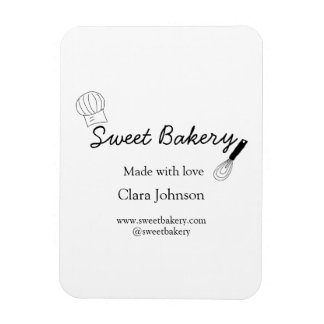 süße Bäckerei mit Liebe gemacht Name Social Media Magnet