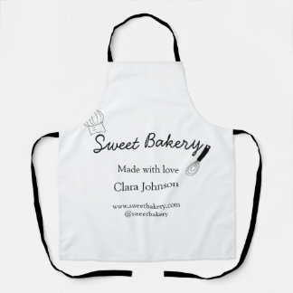 süße Bäckerei mit Liebe gemacht Name Social Media Schürze