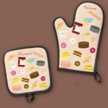 Süße Backutensilien und leckere Kuchen Küche