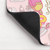 Süße Backwaren und Getränke Pfirsich Mousepad (Ecke)