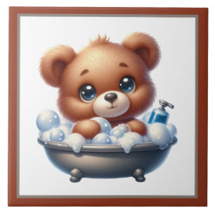 Süße Badewanne Badezimmer Bär Fliese