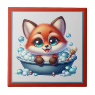 Süße Badewanne Badezimmer Fuchs Fliese