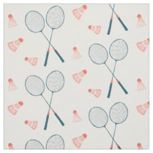 Süße Badminton Federball Schläger Retro Stoff