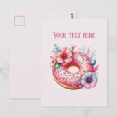 Süße Bakery-Donut-Nachricht oder Firmenname hinzuf Postkarte (Vorne/Hinten)