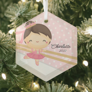 Süße Ballerina Ballett Tanz Ornament Aus Glas