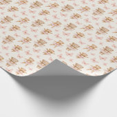 Süße Ballerina-Bären Geschenkpapier (Ecke)