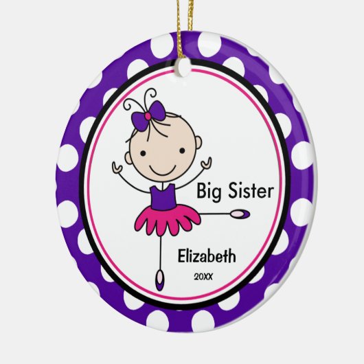 Süße Ballerina-große Keramik Ornament (Links)