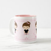 Süße Ballerina personalisiert Zweifarbige Tasse (Vorderseite Links)