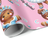 süße Balletttänzerin Lebkuchen Mädchen Geschenkpapier (Rolleneckpunkt)