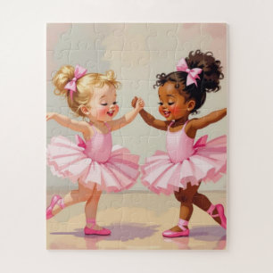 Süße Balletttänzerinnen Tanzende süße Illustration Puzzle
