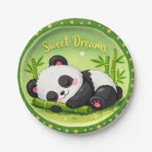 Süße Bambus-Träumchen-Panda-Party-Papierteller