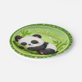 Süße Bambus-Träumchen-Panda-Party-Papierteller Pappteller (Schrägansicht)