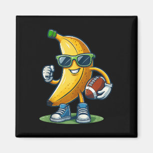Süße Banane spielt Fußball Fruchtliebhaber Fußball Magnet