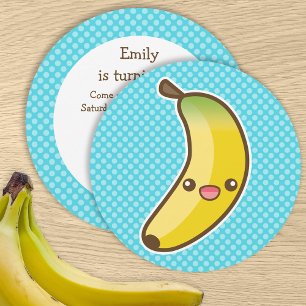 Süße Banane zum Geburtstag Einladung