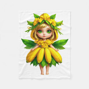 Süße Bananen-Feeen-Charakter Kuschel-Fleece-Decke Fleecedecke