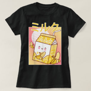 Süße Bananenmilch Cartoon-Kunst T-Shirt