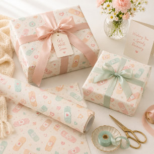 Süße Bandagenliebe Gute Besserung Geschenkpapier