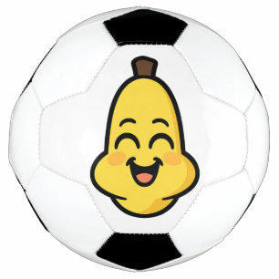 Süße Banini-Banane Kawaii-Charakter-Kunst Fußball