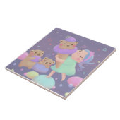 Süße-Bär-Eiscreme-Illustration Fliese (Seite)