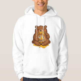 Süße Bär Teddybär Honig trinkender Kaffeebecher Hoodie