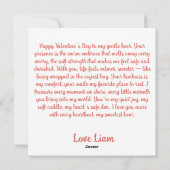 Süße Bär-Valentinsgeschenk-Kunst Feiertagskarte (Rückseite)