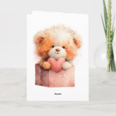 Süße Bär-Valentinsgeschenk-Kunst Karte (Rückseite)