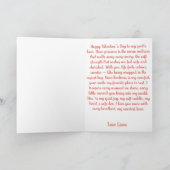 Süße Bär-Valentinsgeschenk-Kunst Karte (Innenseite)