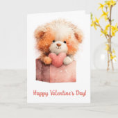 Süße Bär-Valentinsgeschenk-Kunst Karte (Gelbe Blume)