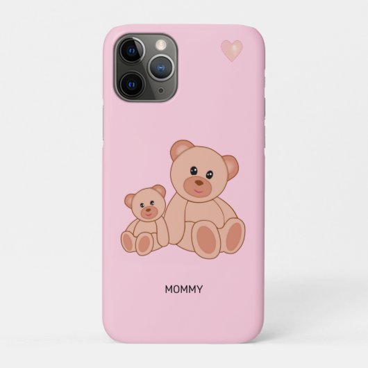 Süße Bären auf Hellrosa Case-Mate iPhone Hülle (Rückseite)