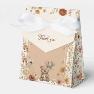Süße Bären-Ballon-Boho-Floral-Baby-Party Geschenkschachtel