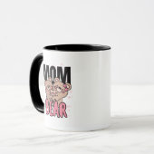 Süße Bären-Mama-Text-Illustration Tasse (Vorderseite Links)