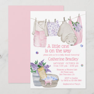 Süße Bären-Waschtag-Baby-Party Einladung