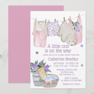 Süße Bären-Waschtag-Baby-Party Einladung