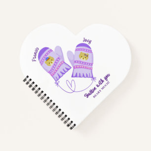 Süße Bärenhandschuhe Personalisiertes Valentinstag Notizblock