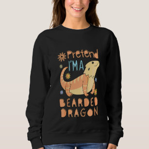 Süße Bartagamen Halloween Echsen für Kinder Sweatshirt