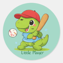 Süße Baseball-Dinosaurier-T-Rex-Sportillustration