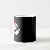 Süße Baseball-Schwester größten Fan-Bogen Kaffeetasse (Vorderseite Links)