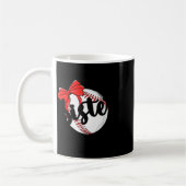 Süße Baseball-Schwester größten Fan-Bogen Kaffeetasse (Links)
